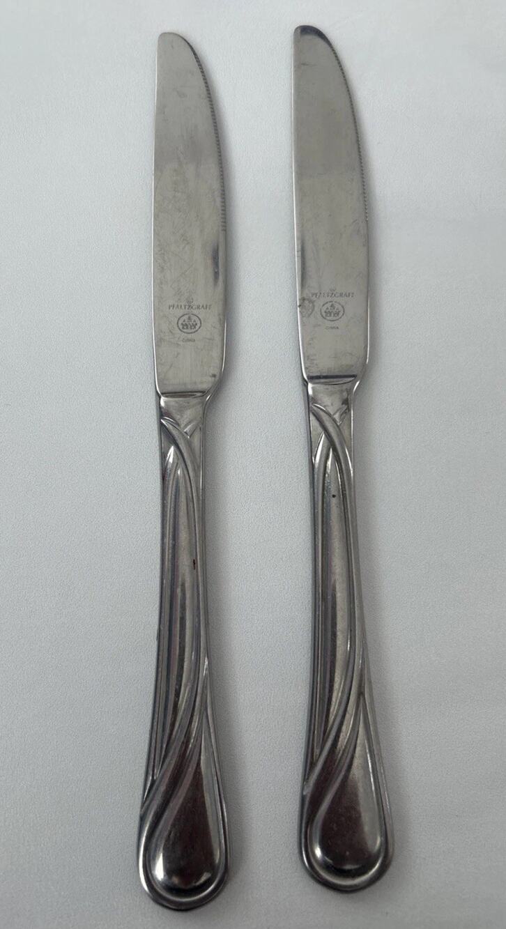 Pfaltzgraff GLENNBROOK Set Of‎ 2 Dinner Knives 18/10 Stainless Flatware